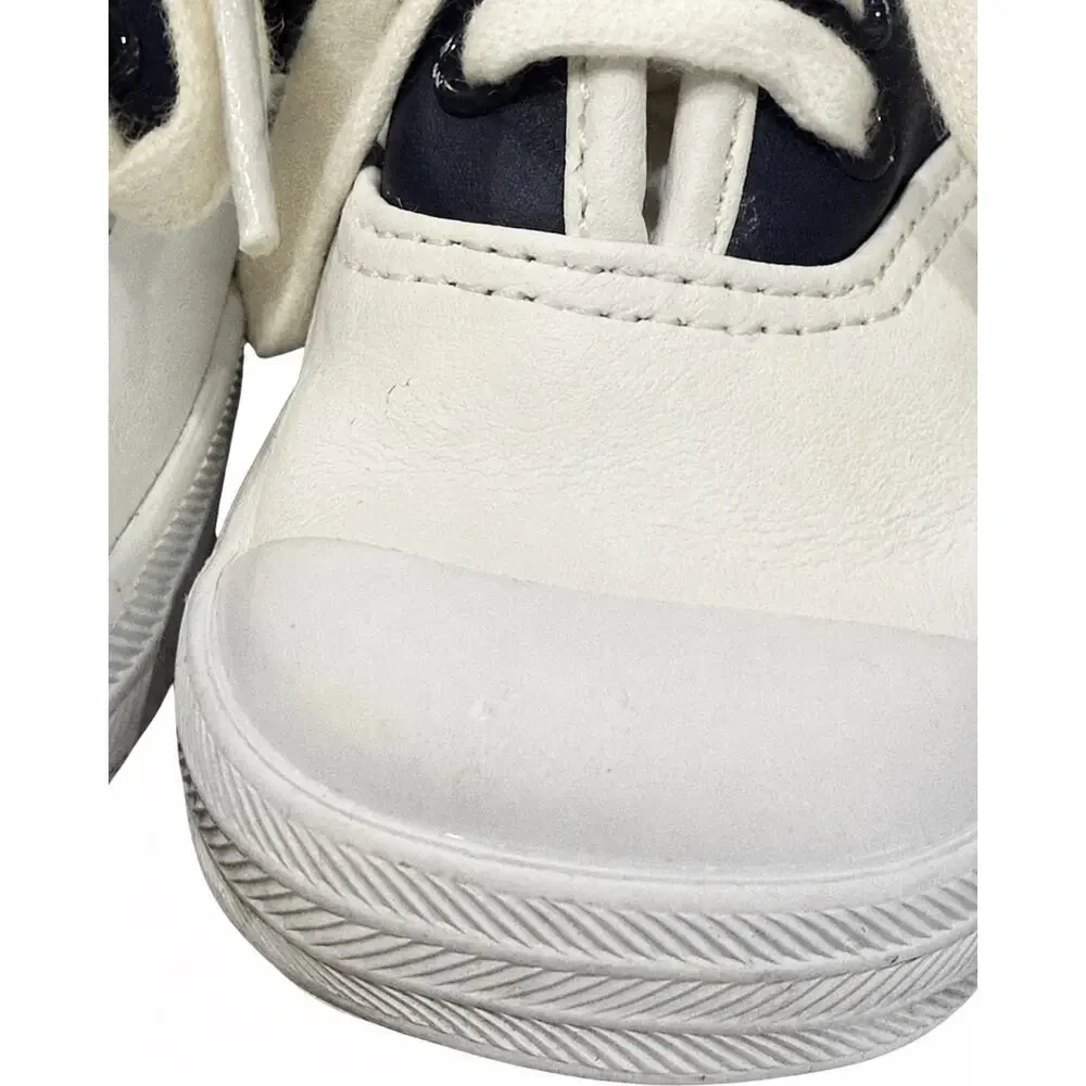 Keds Kids 6c Champ Lace School Days Saddle Shoes White Navy Blue Retro Sneakers